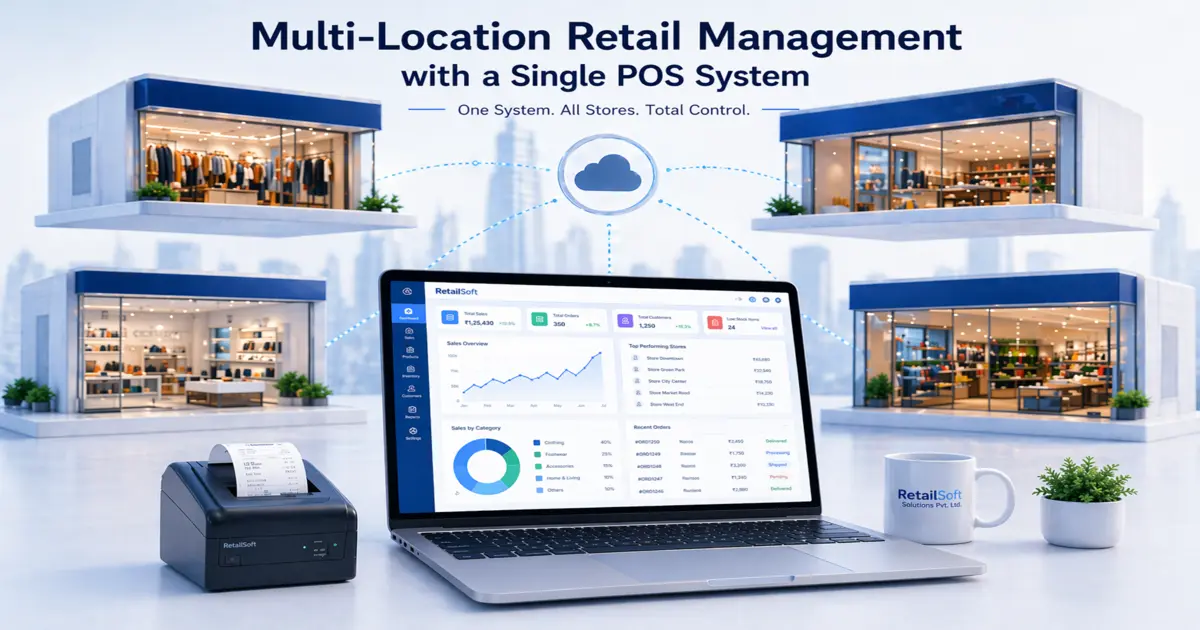Multi-store retail management with single POS system